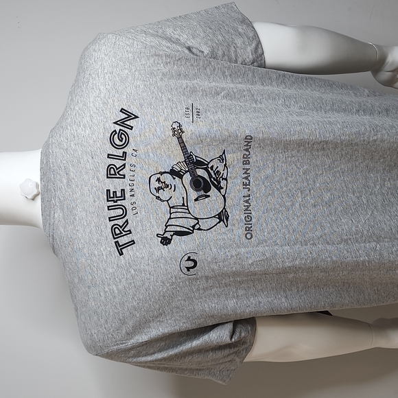 TRUE RELIGION HEATHER GREY TSHIRT EXTRA EXTRA LARGE - Picture 4 of 12